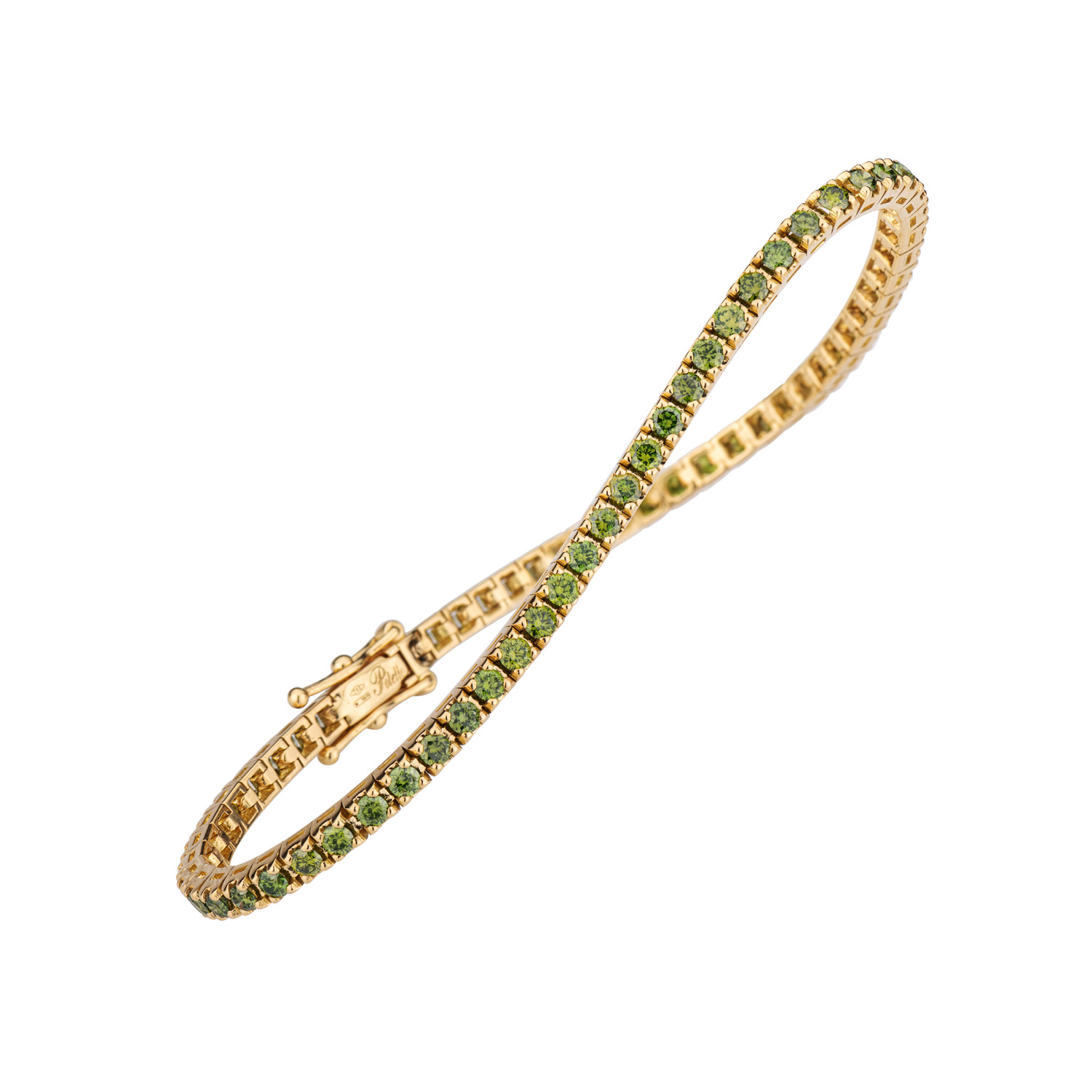 Polello Green Diamonds Bracciale Tennis oro