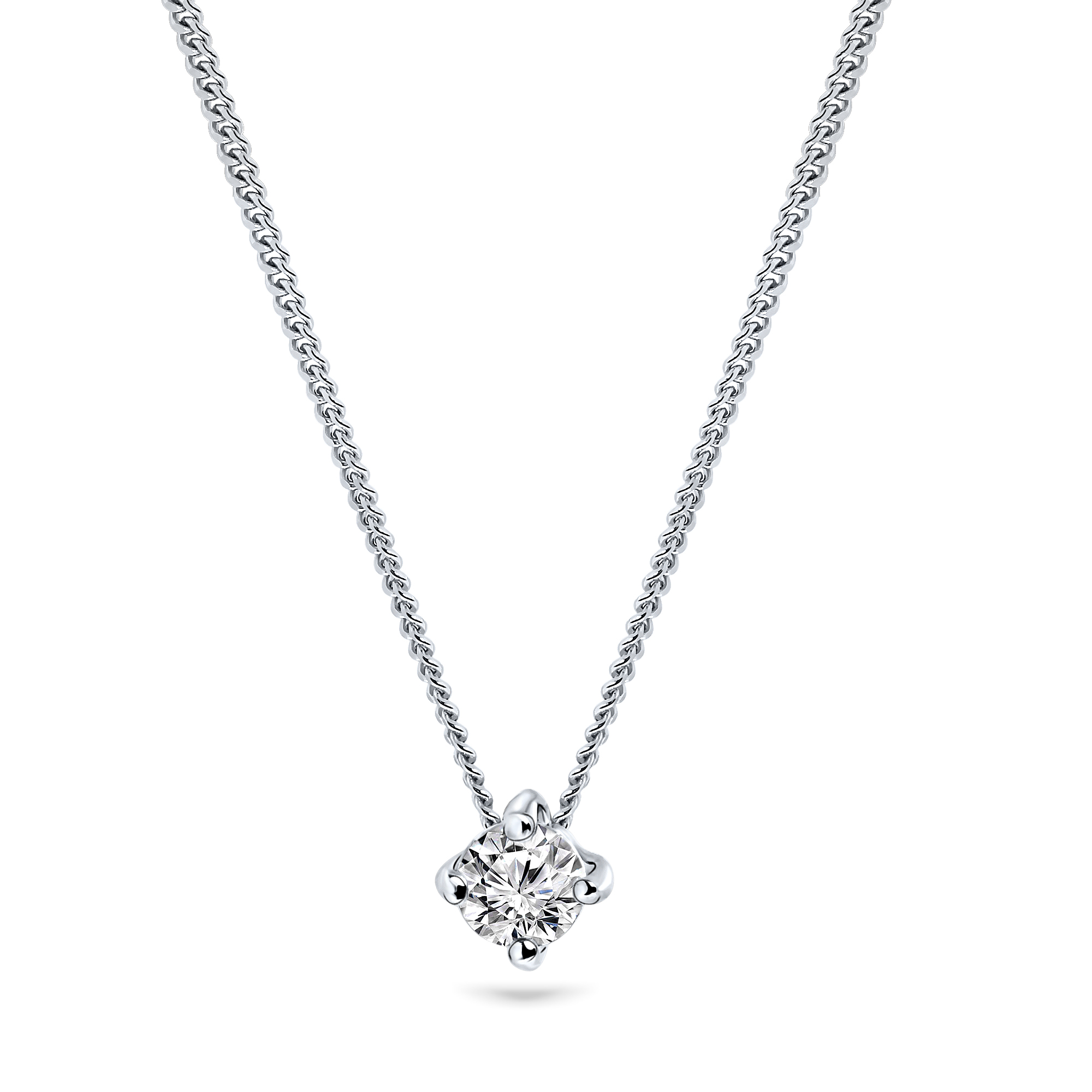 Miore Necklace Collana in Oro Bianco 14kt Catena