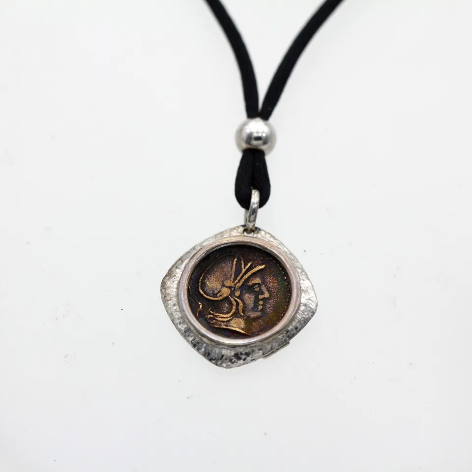 Anna Gioielli Monete Romane Pendente Argento Moneta Bronzo