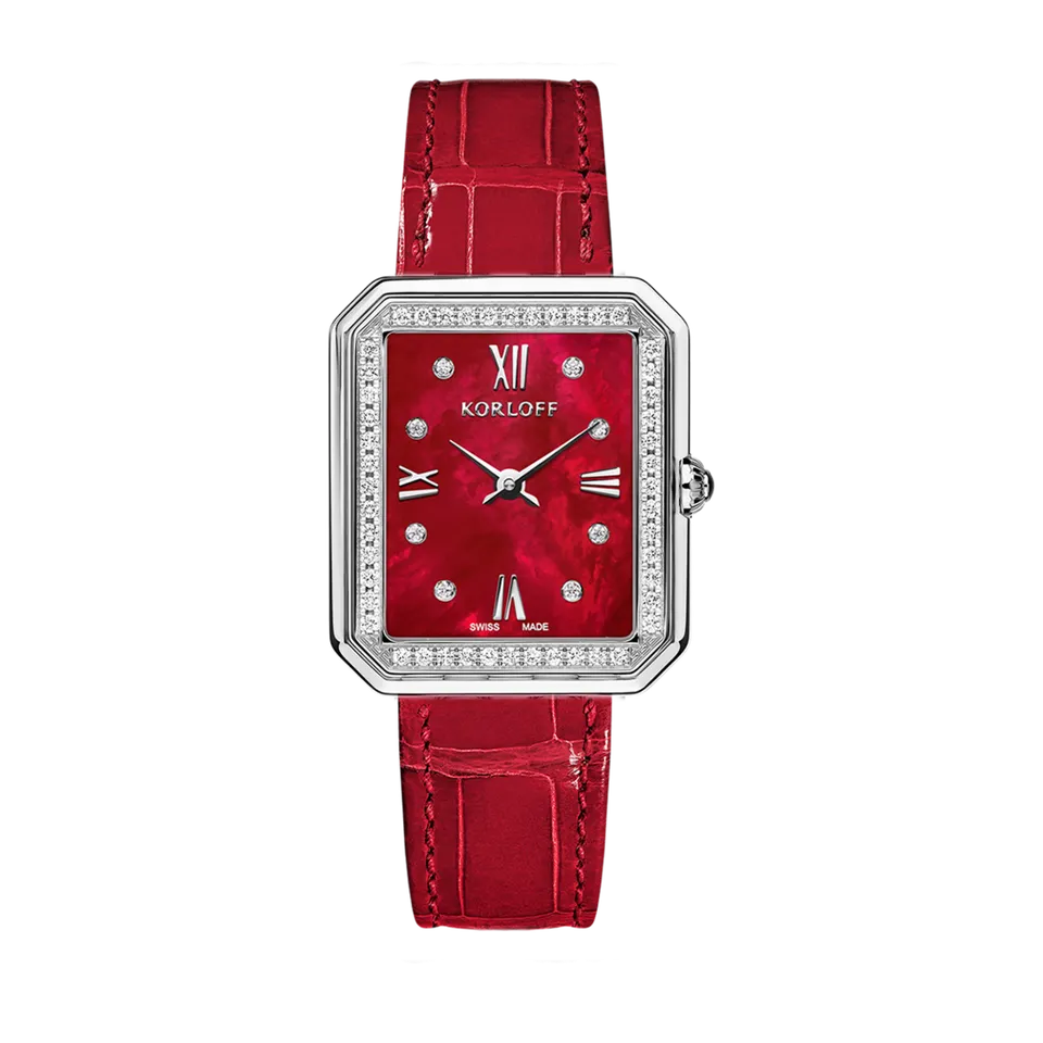 Korloff Iconik JL-04WA2170034 orologio acciaio madreperla rossa