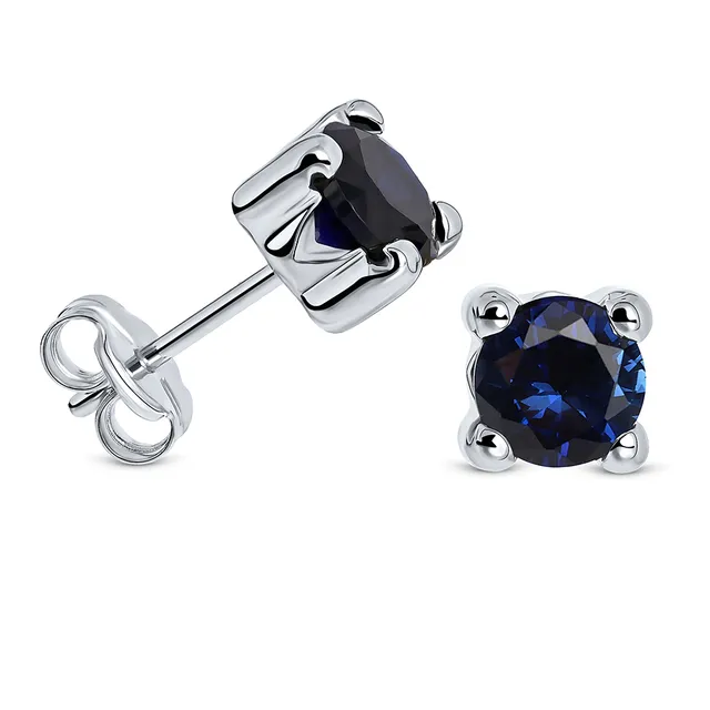 Miore Earrings Orecchini Oro Bianco 9KT Zaffiro Blu