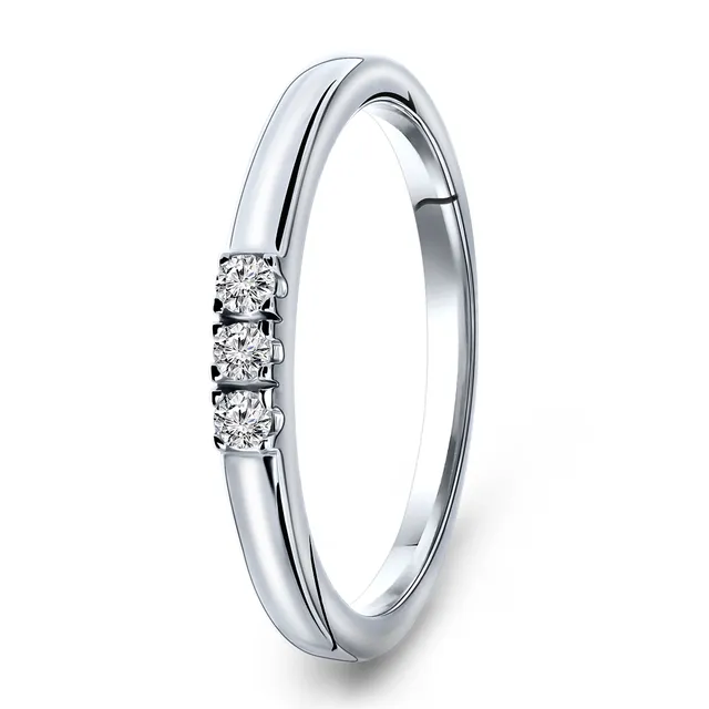 Miore Ring Anello in Oro Bianco 9KT 375