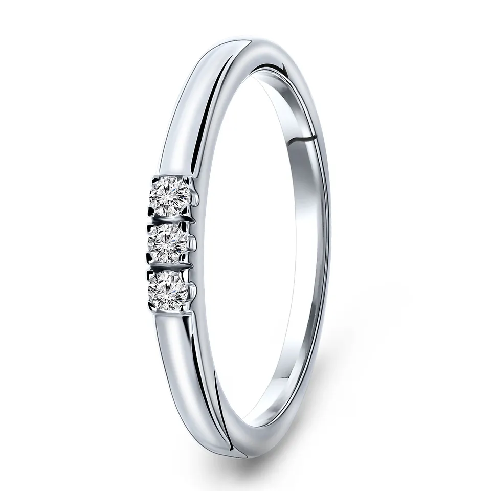 Miore Ring Anello in Oro Bianco 9KT 375