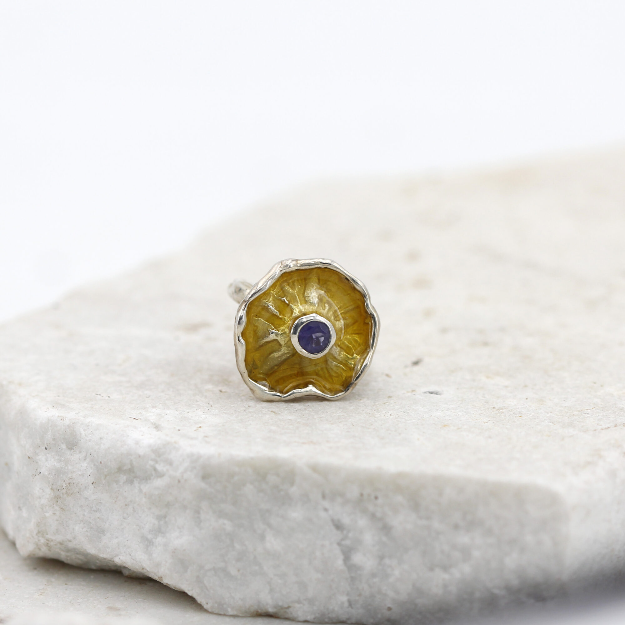 Anna Gioielli Winter Flower anello argento iolite 17mm