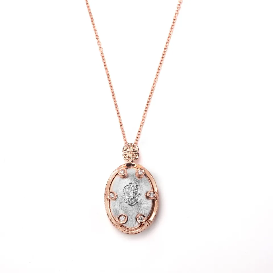 Noi Gioielli Firenze 1873 Ornato pendente corona oro rosa 20mm
