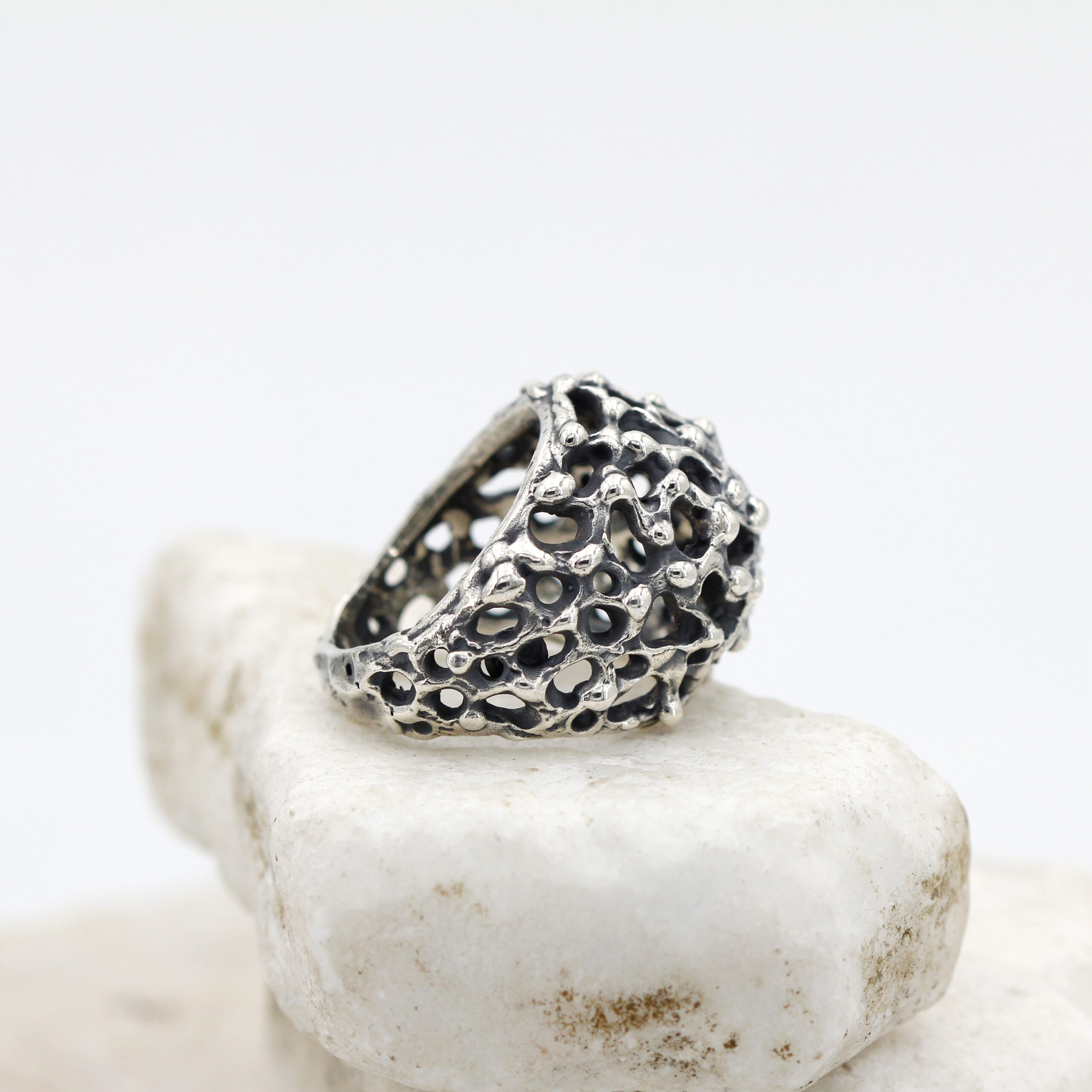 Anna Gioielli Collezione Marte anello fascia argento cupola