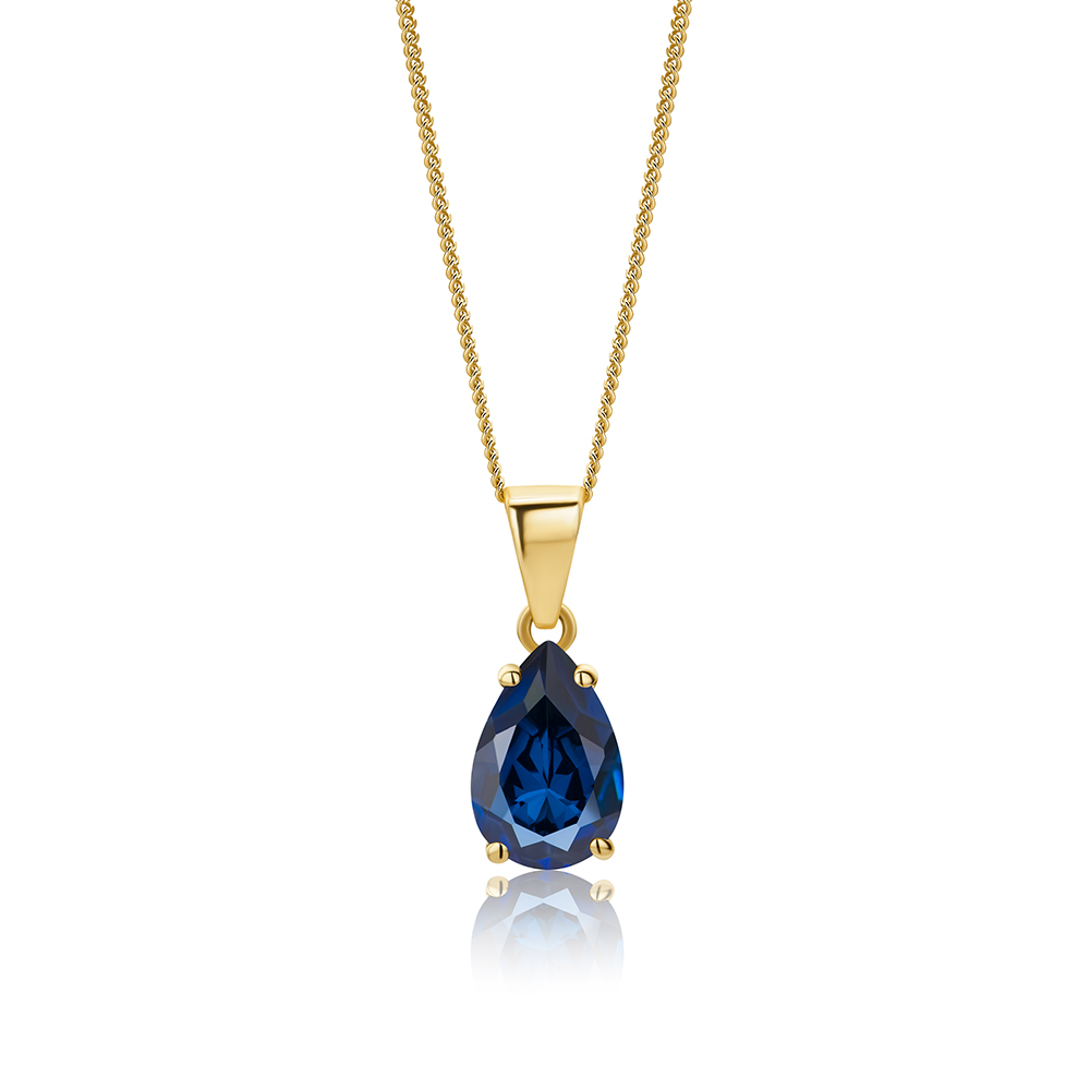 Miore Necklace Collana Oro Giallo Zaffiro 9KT
