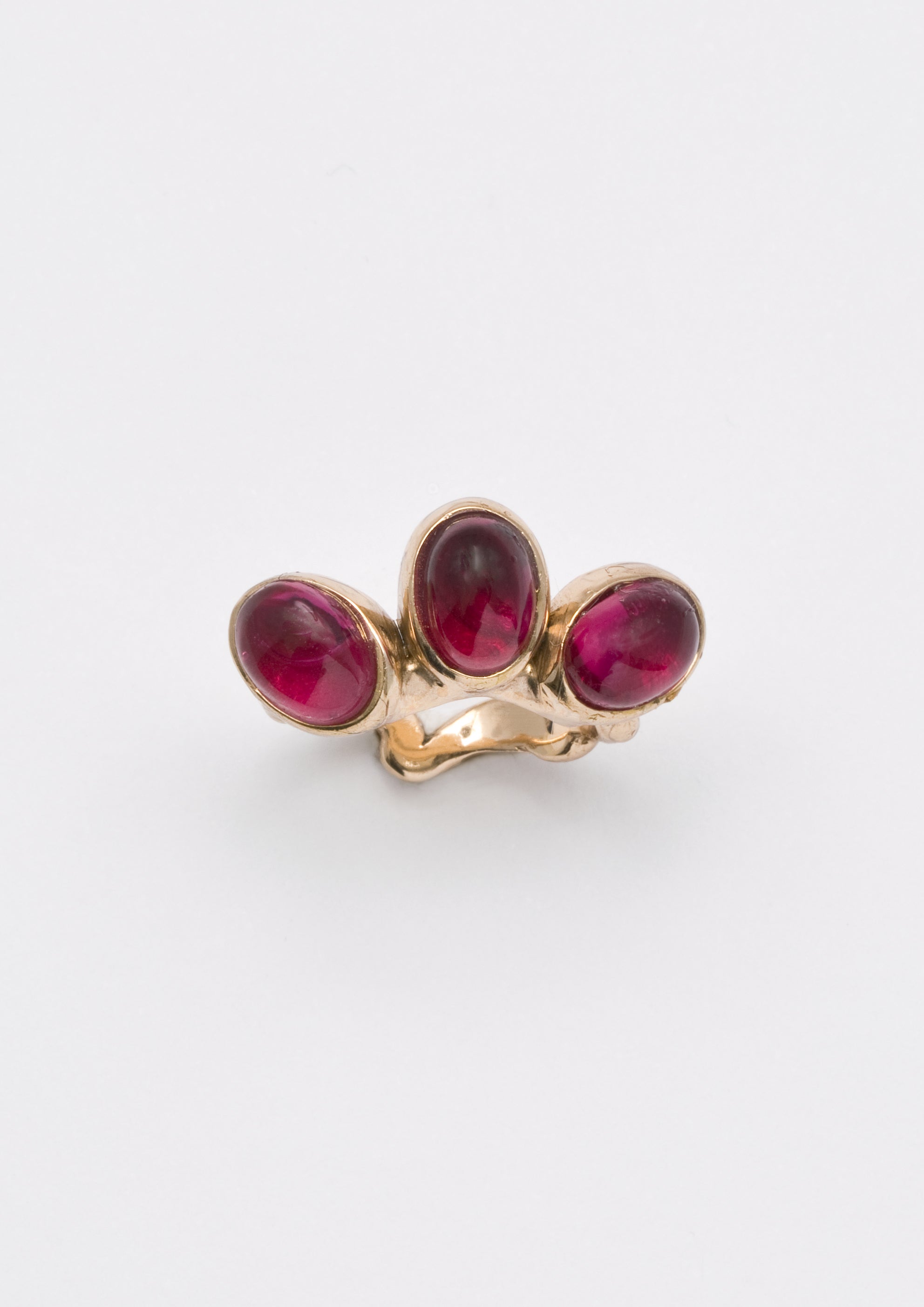 Voodoo Jewels Bold Shapes Turan anello argento oro tre cabochon