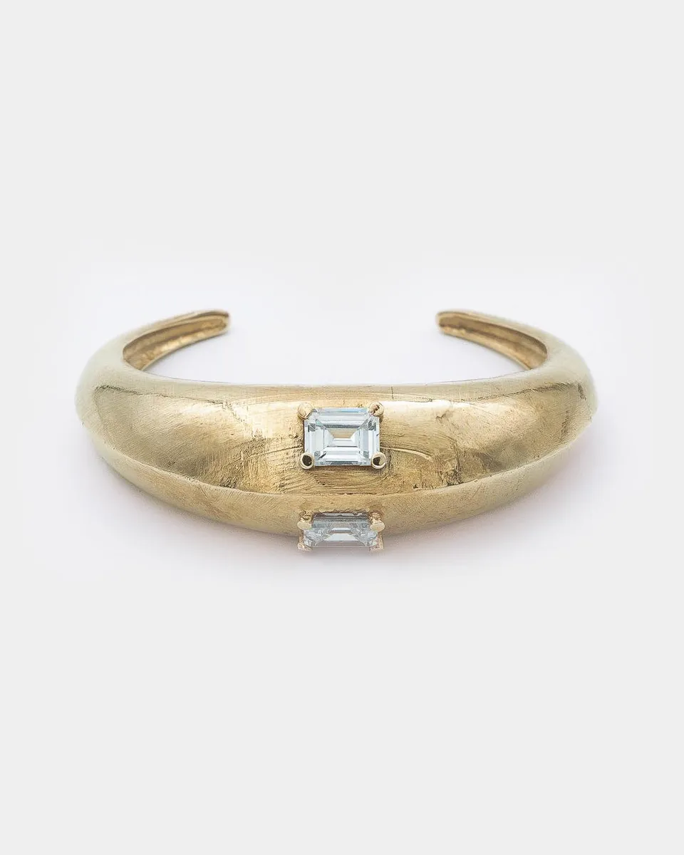 Voodoo Jewels Bold Shapes Ananke Cuff bracciale taglia M zirconi