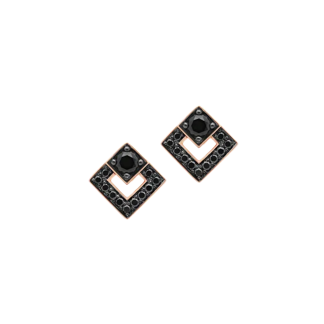 Korloff Éclat JL-JEE01 orecchini oro rosa diamanti neri