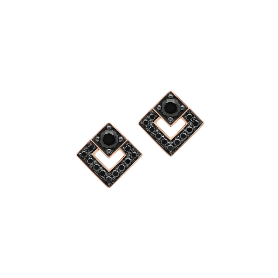 Korloff Éclat JL-JEE01 orecchini oro rosa diamanti neri