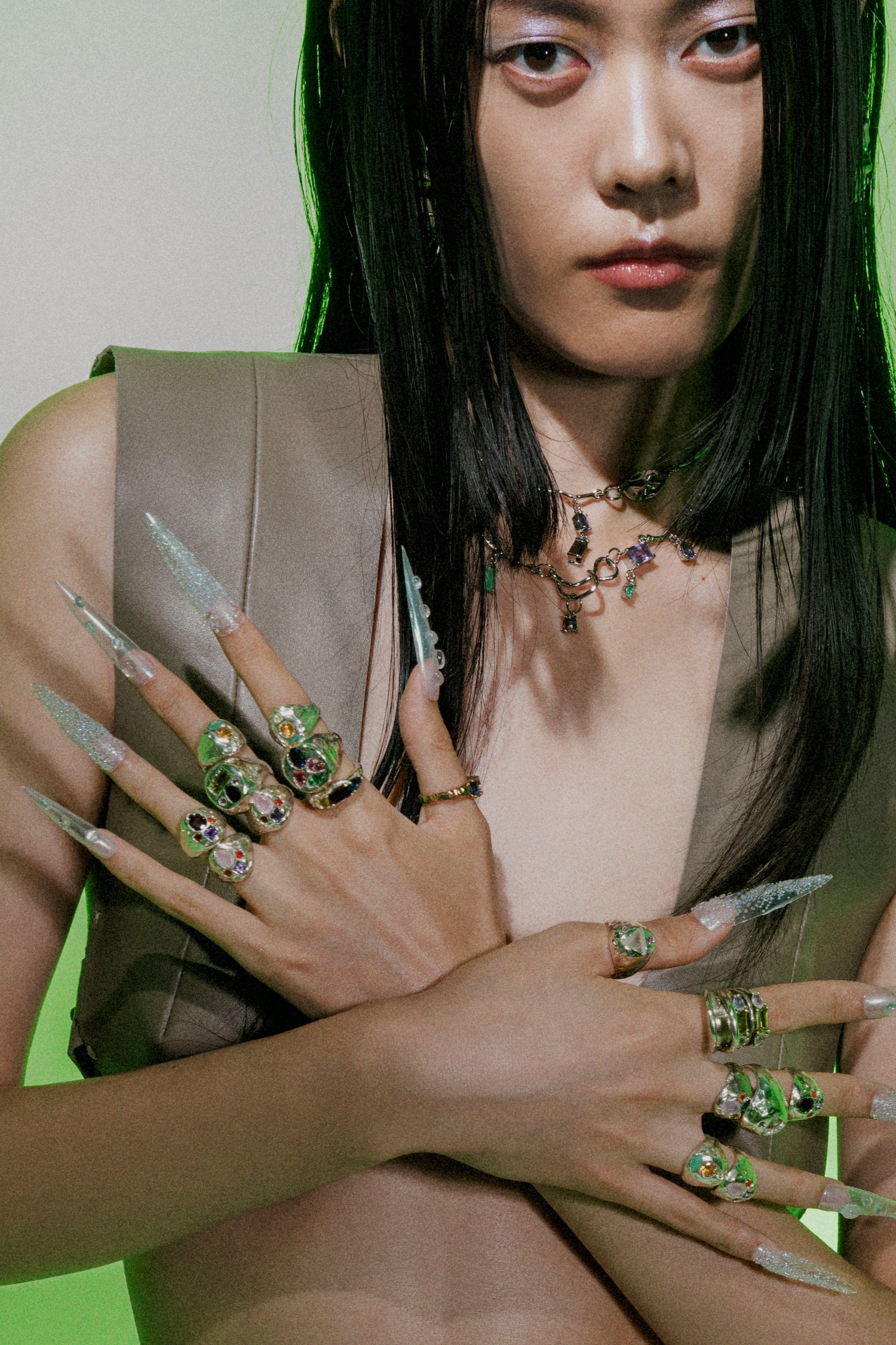 Voodoo Jewels Bold Shapes Sumiko anello sigillo argento