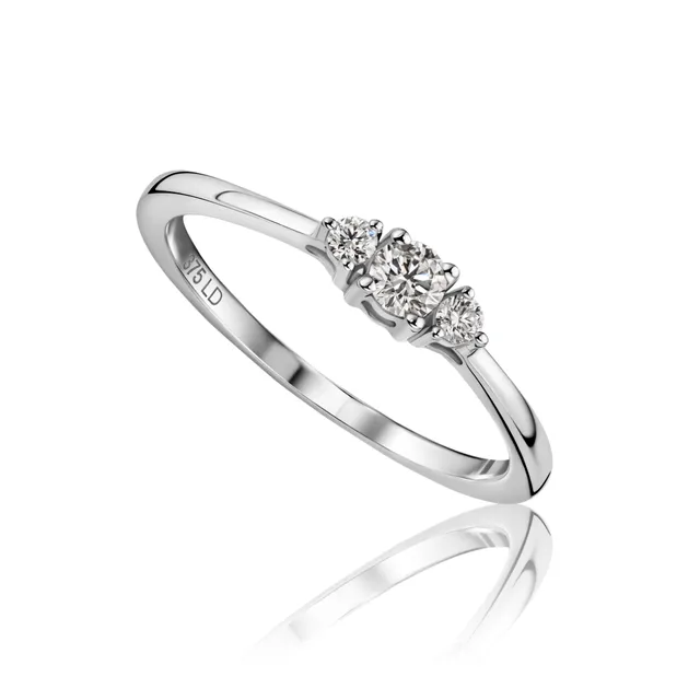 Miore Ring Anello Oro Bianco 9Kt 375