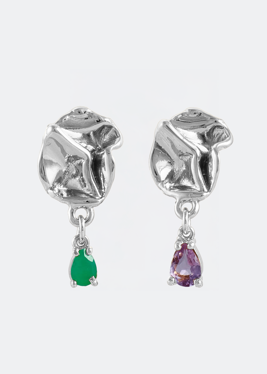 Voodoo Jewels Mini Voodoo Izamal orecchini argento pietre naturali