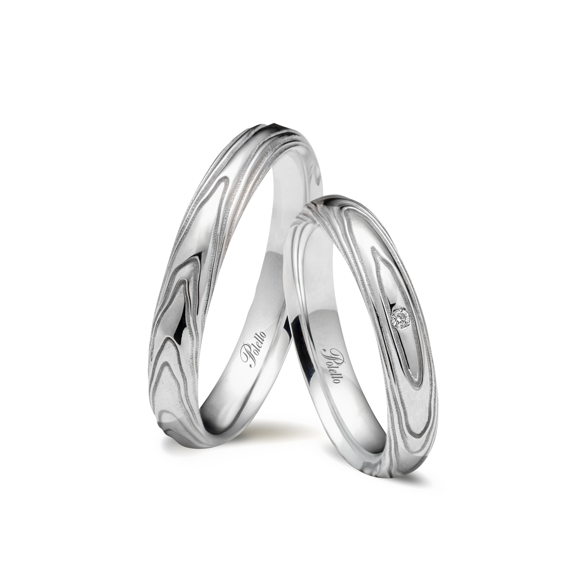 Polello Si Lo Voglio fede oro bianco e diamante