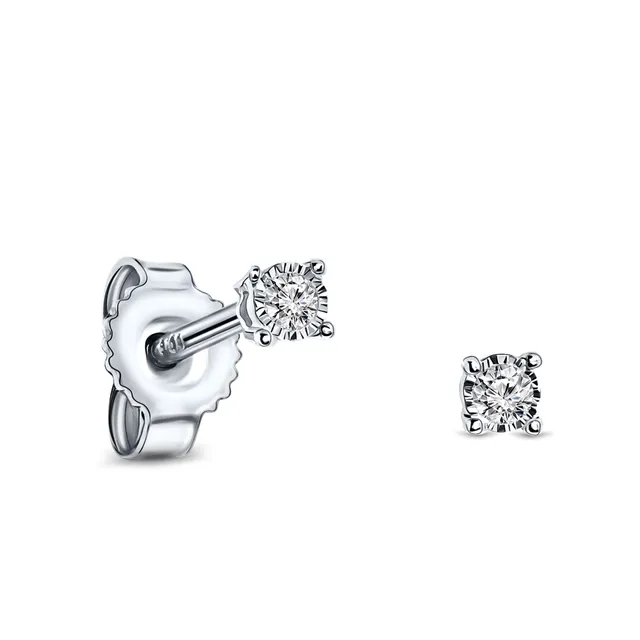 Miore Orecchini oro bianco 9kt 375