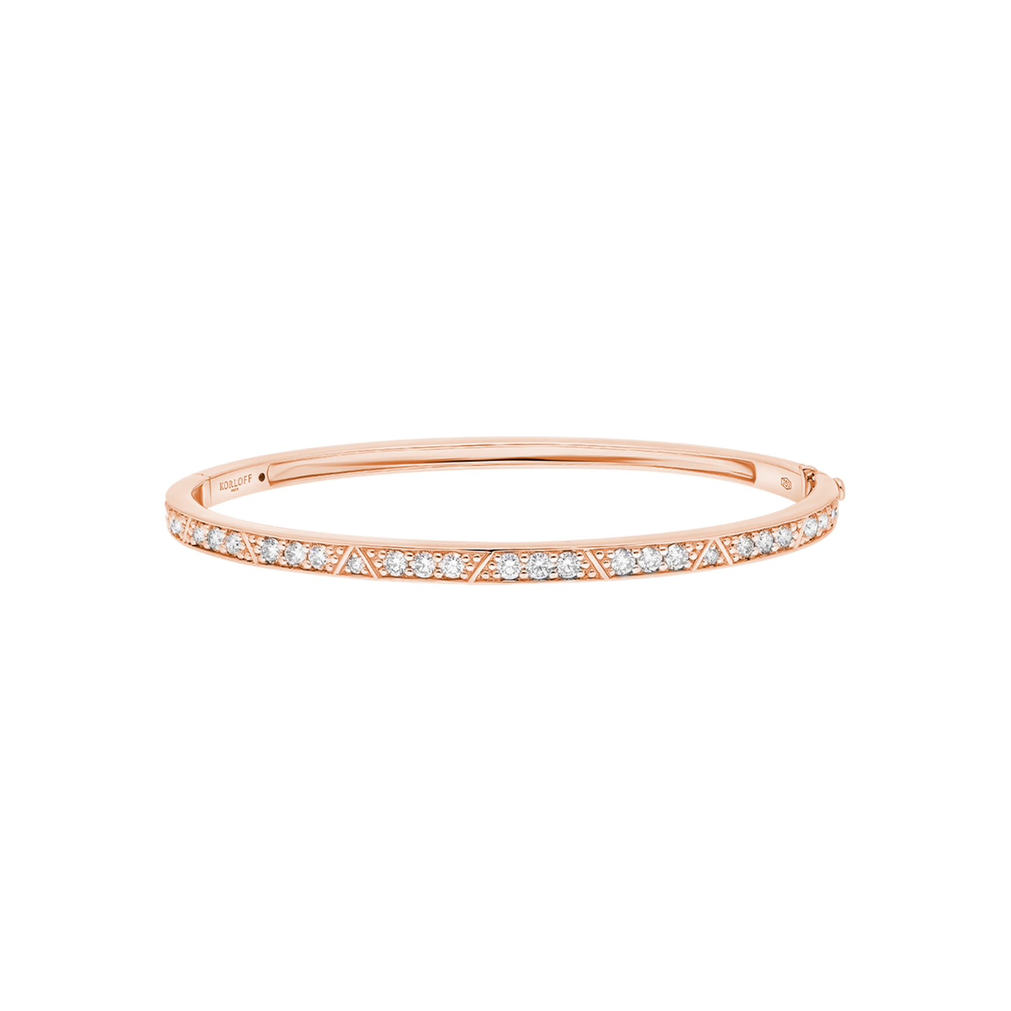 Korloff Éclat JL-JEB06 bracciale rigido oro rosa diamanti 16 cm