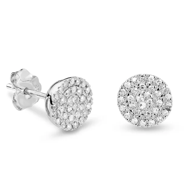 Miore Orecchini Oro Bianco 9 Kt 375