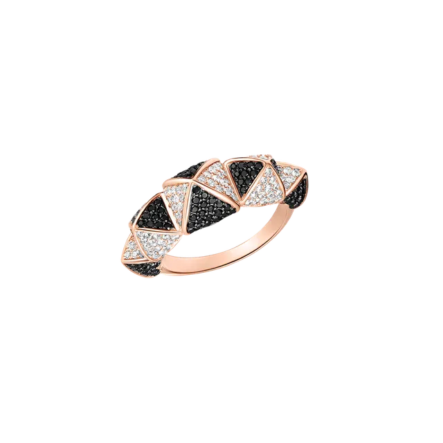 Korloff Korlove JL-JKVR05-PG Anello oro rosa diamanti neri