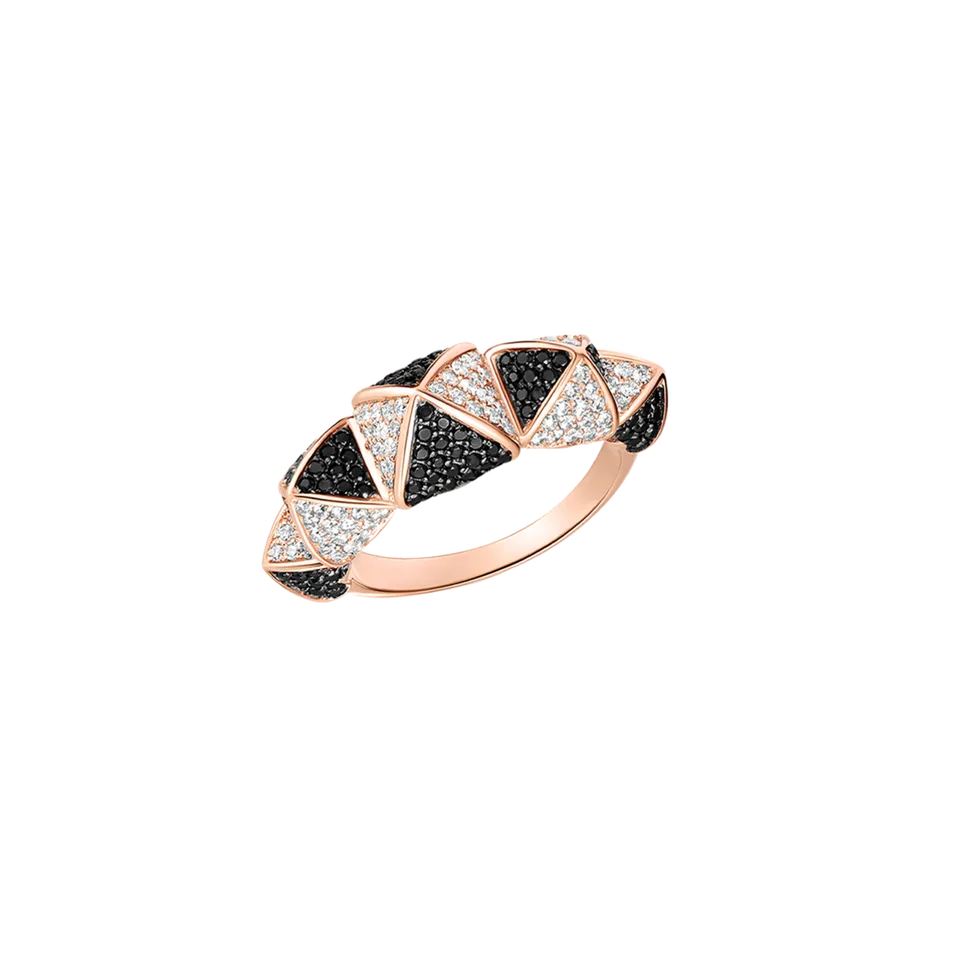 Korloff Korlove JL-JKVR05-PG Anello oro rosa diamanti neri