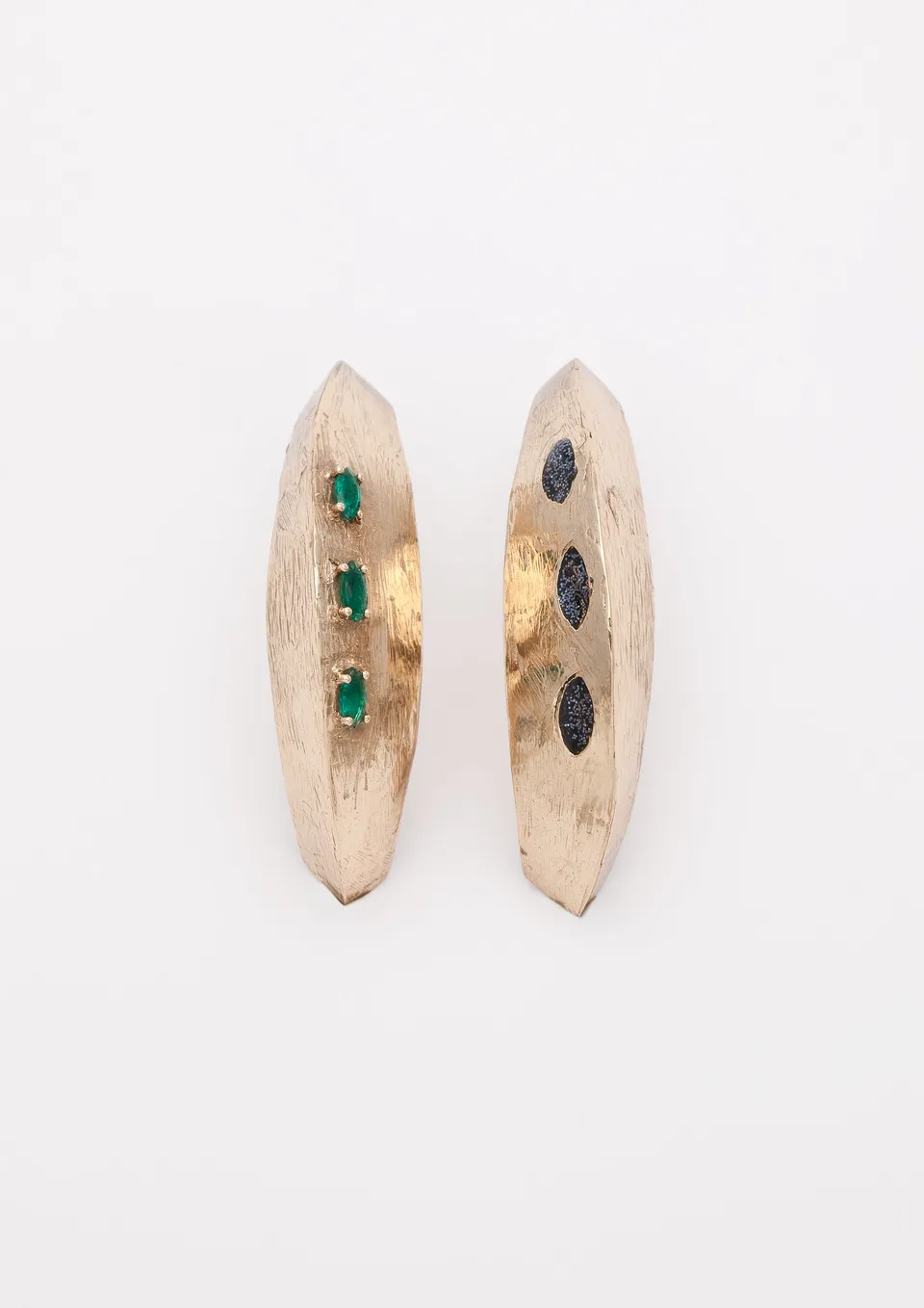 Voodoo Jewels Bold Shapes Easun orecchini bronzo pietre glitter