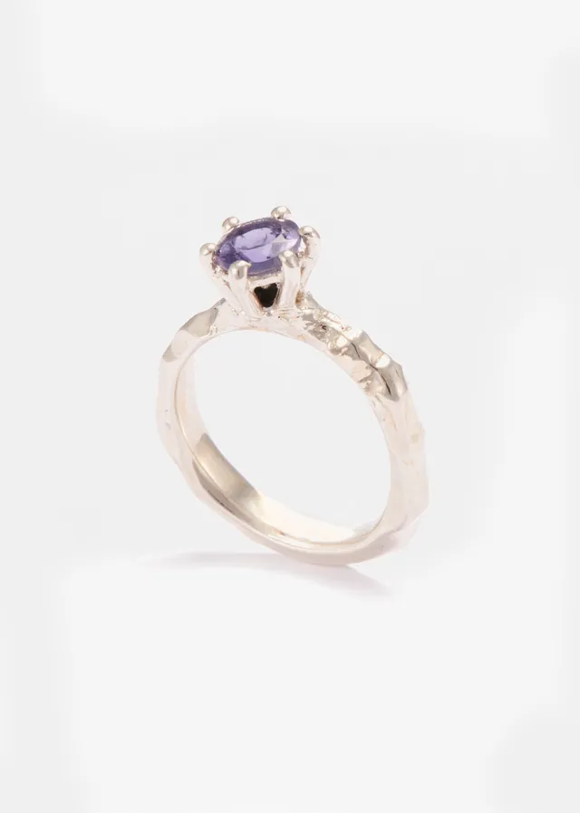 Voodoo Jewels Love Letter Blue anello argento iolite taglia M