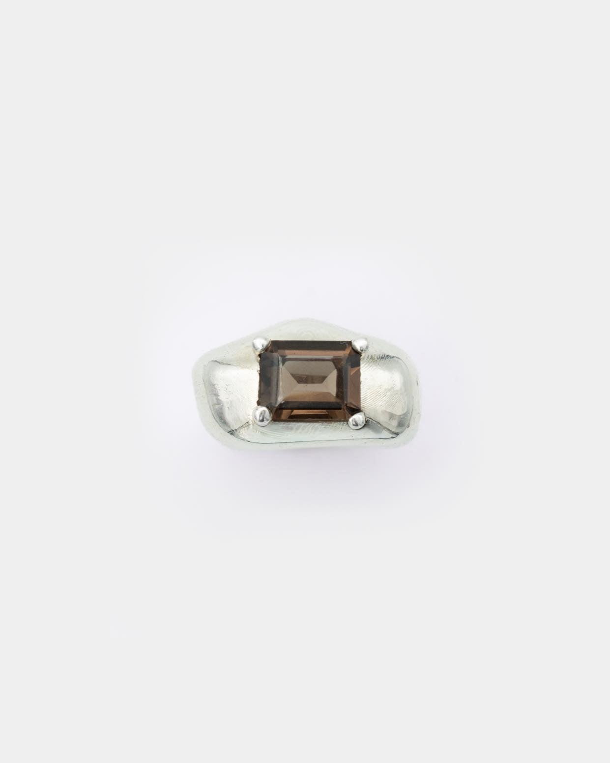 Voodoo Jewels Bold Shapes Supernova anello argento quarzo fumé M