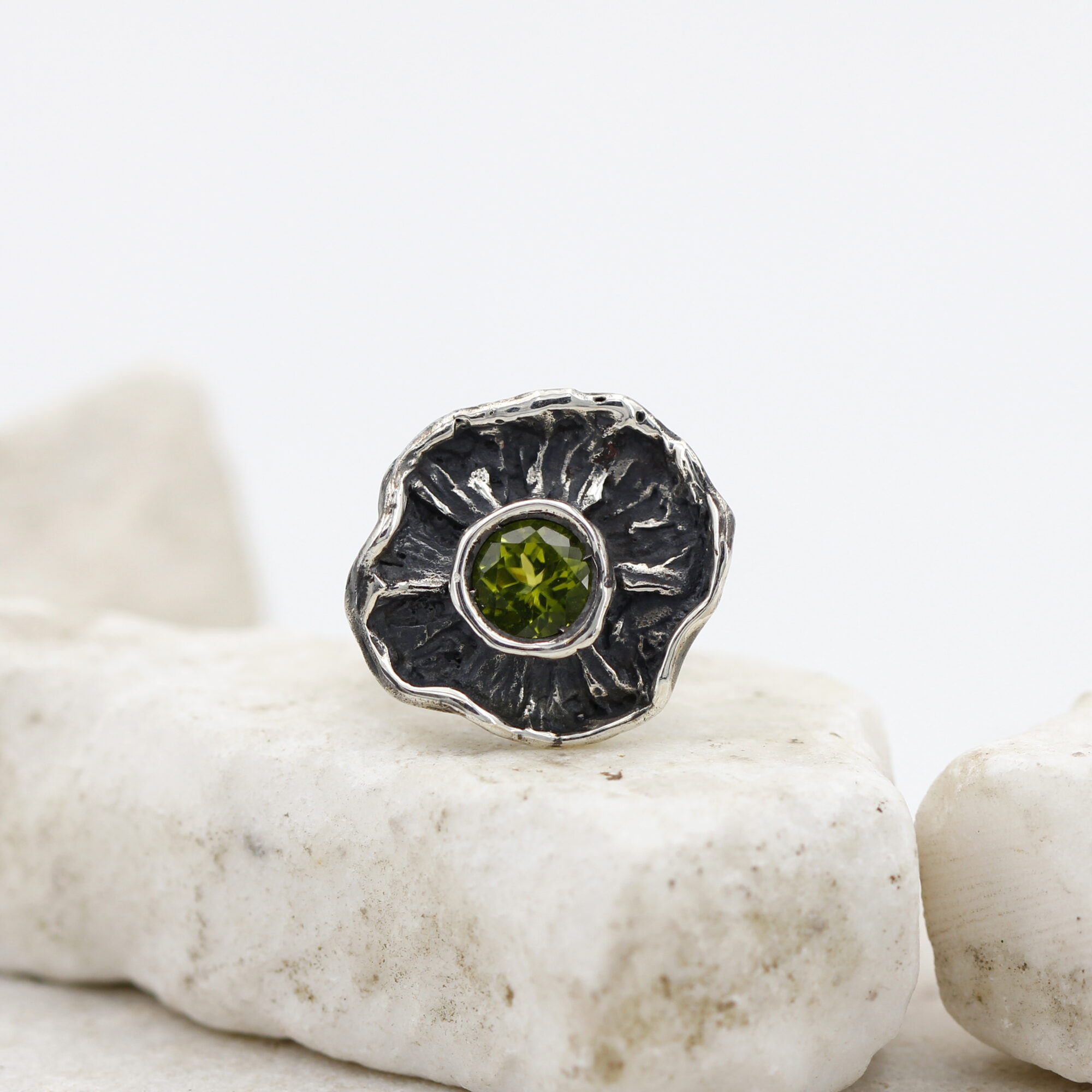 Anna Gioielli Anelli anello argento 925 peridoto fiore