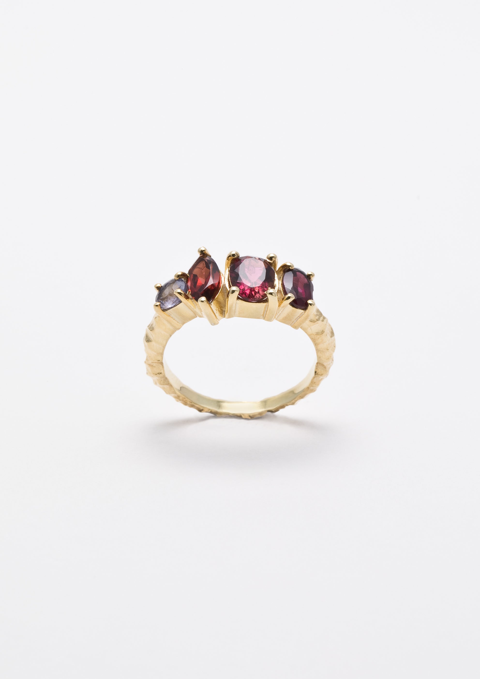 Voodoo Jewels Bold Shapes Nari anello tormaline granato M