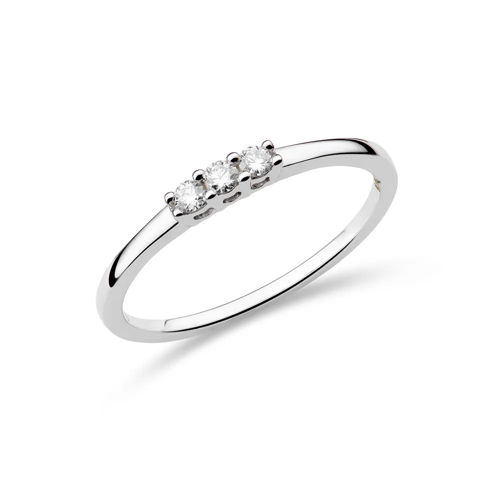 Miore anello oro bianco 9kt 375