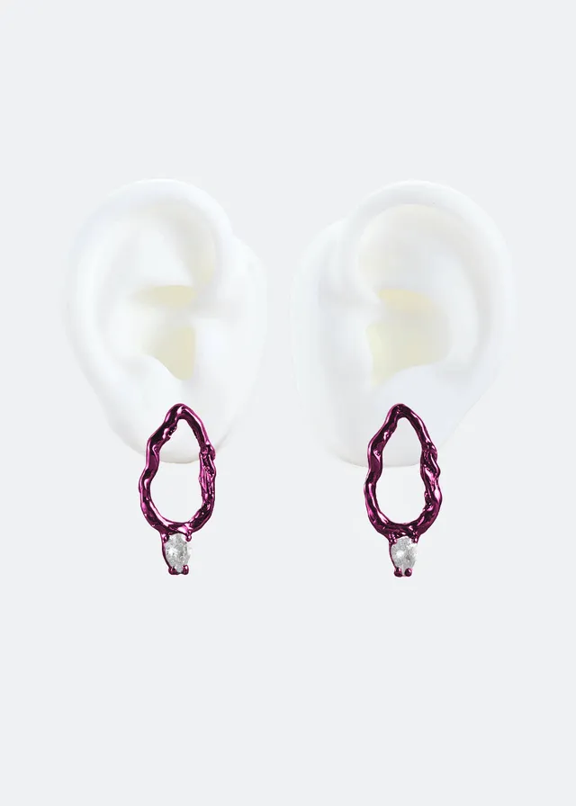 Voodoo Jewels Mini Color Branch orecchini bronzo viola