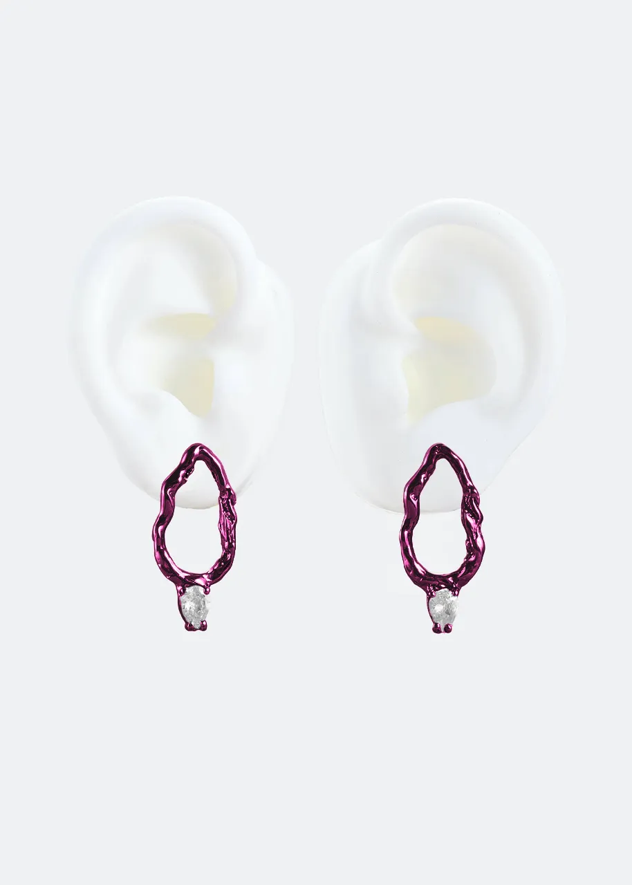 Voodoo Jewels Mini Color Branch orecchini bronzo viola