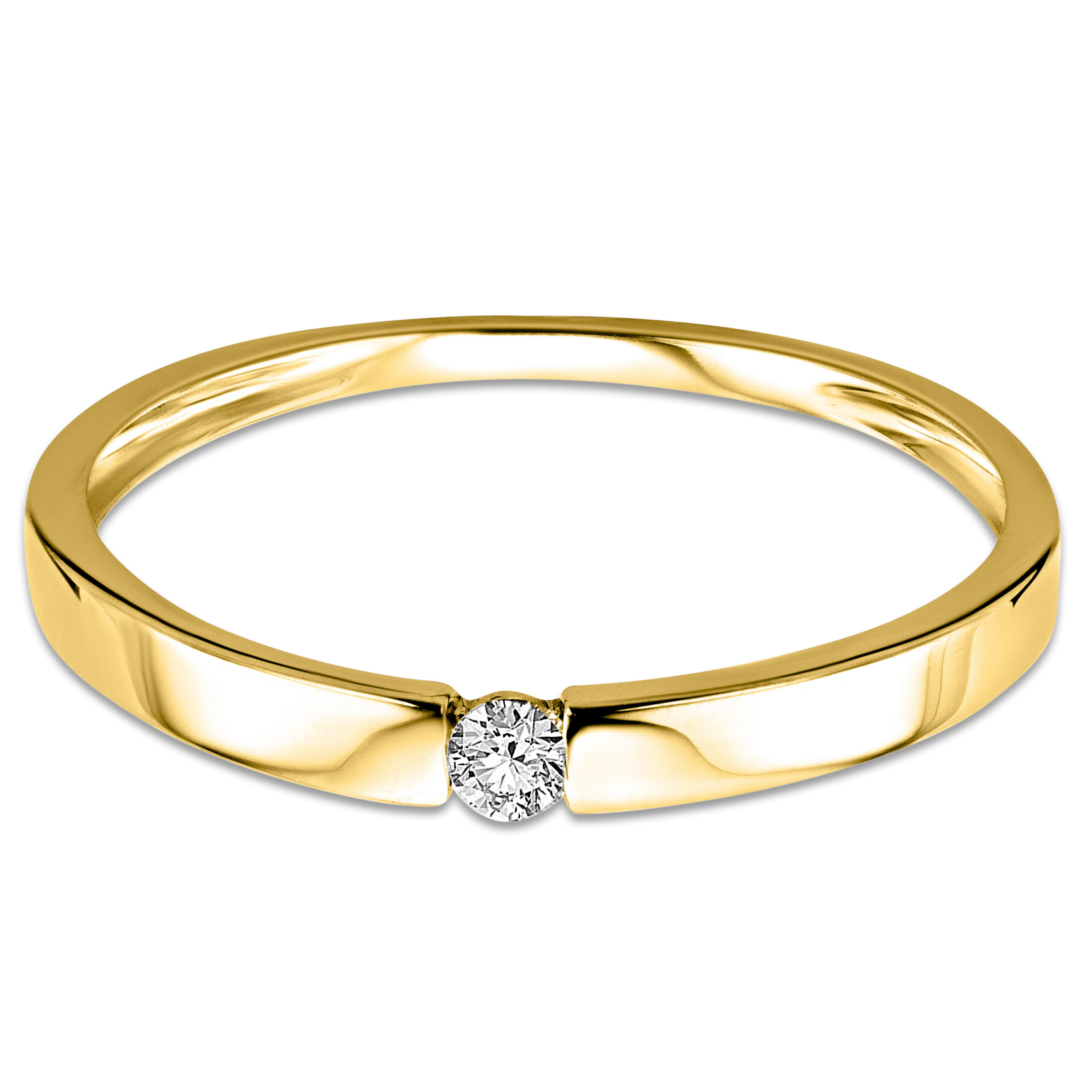 Miore Ring Anello Oro Giallo 9Kt Senza Pietra
