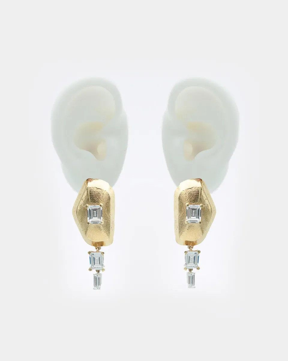 Voodoo Jewels Bold Shapes Carme orecchini zircone smeraldo