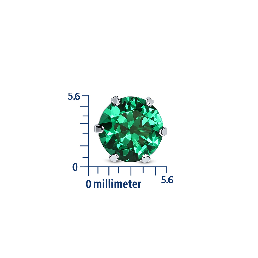 Miore Earrings Orecchini oro bianco 9kt smeraldo verde