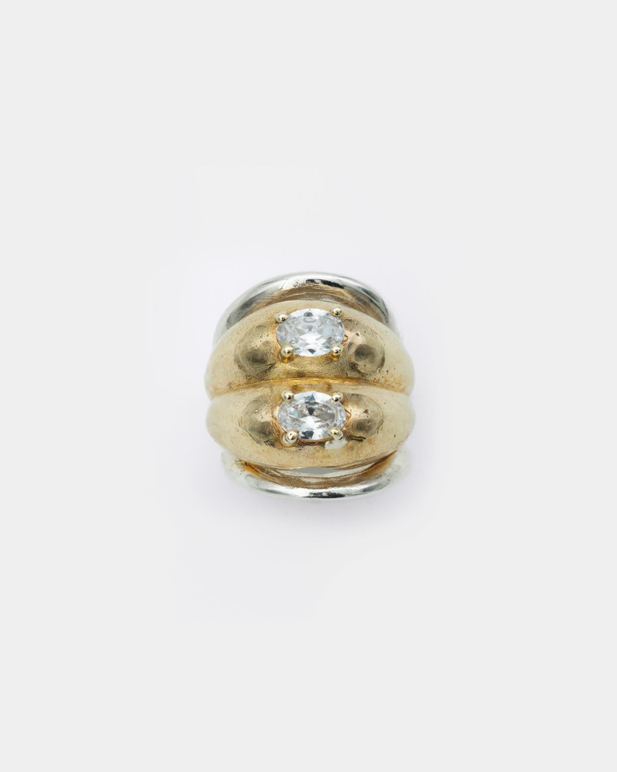 Voodoo Jewels Bold Shapes Ananke anello argento zirconi