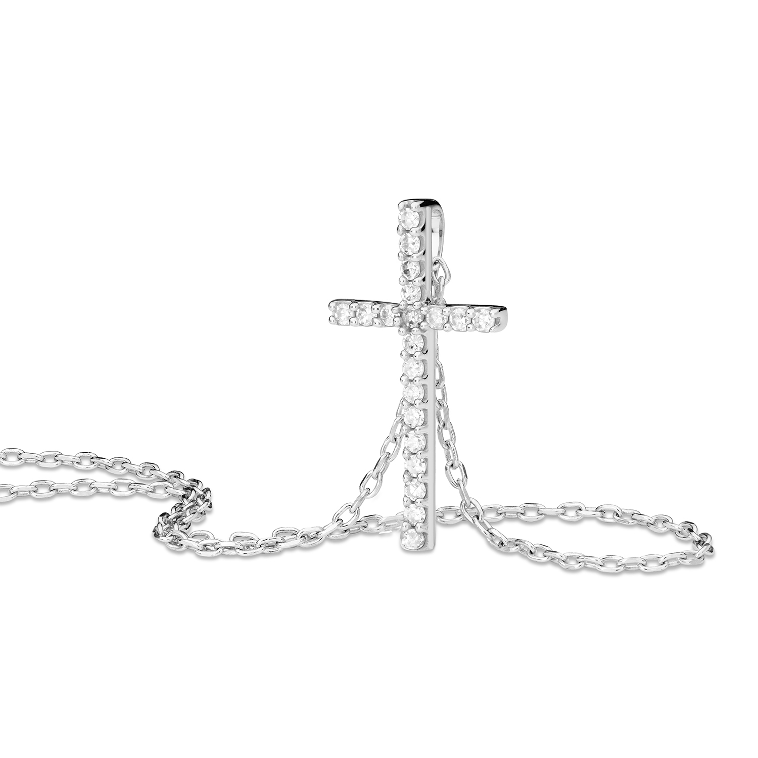 Miore Collana Oro Bianco 14KT 585