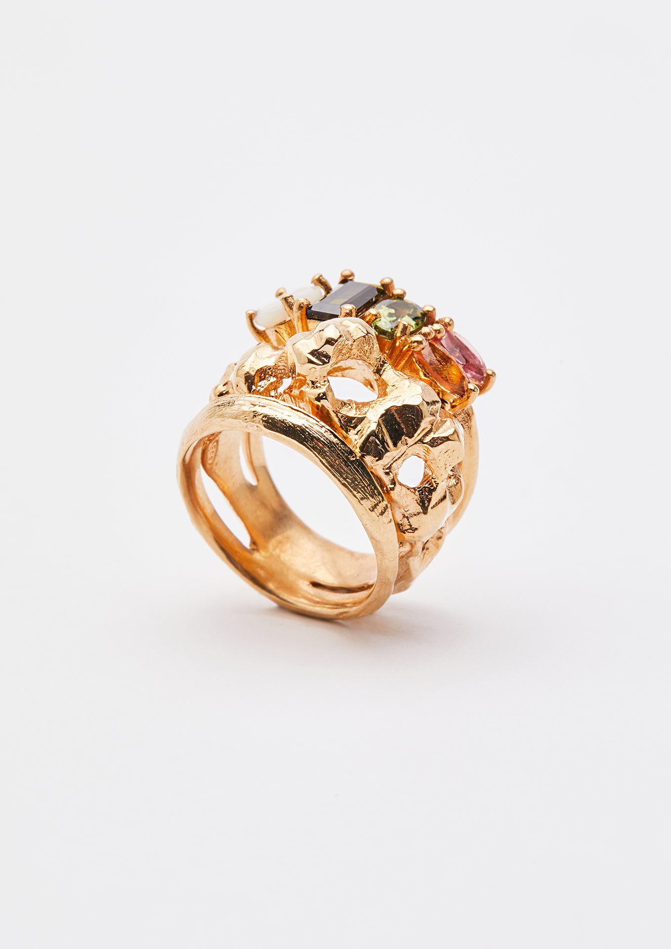 Voodoo Jewels Bold Shapes Bonde anello opale e tormaline