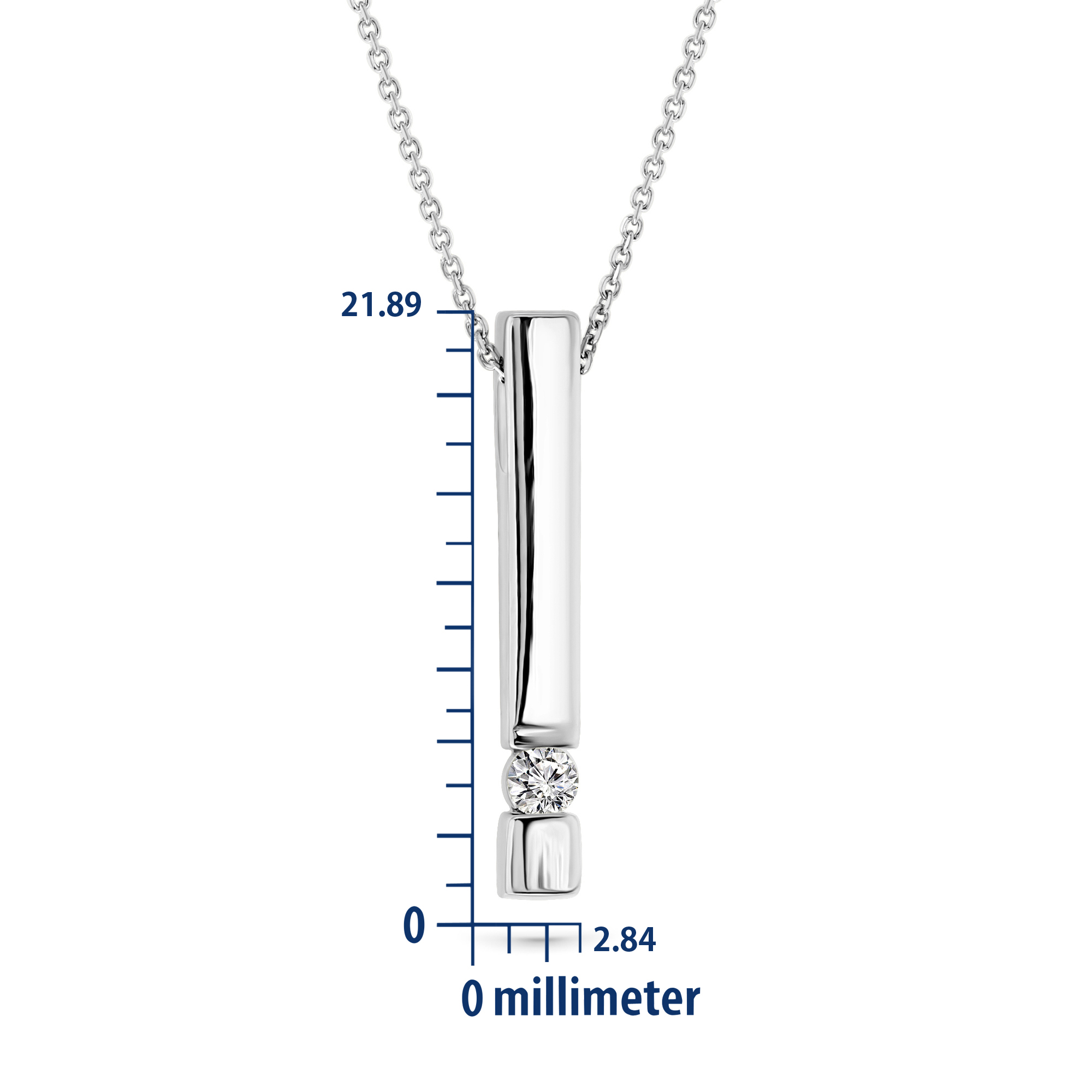 Miore Collana Oro Bianco 375 9KT Donna