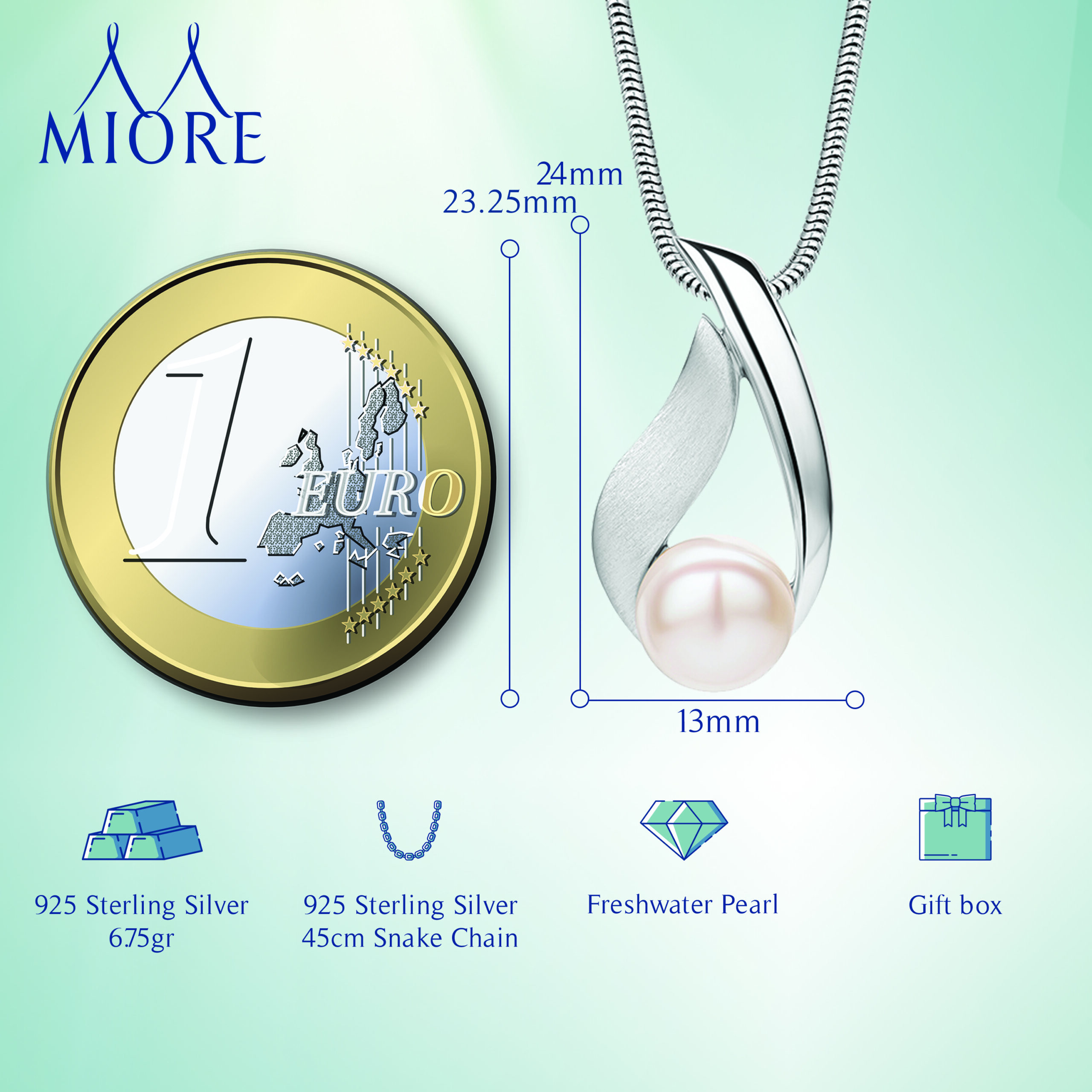 Miore Necklace collana argento 925 perla coltivata