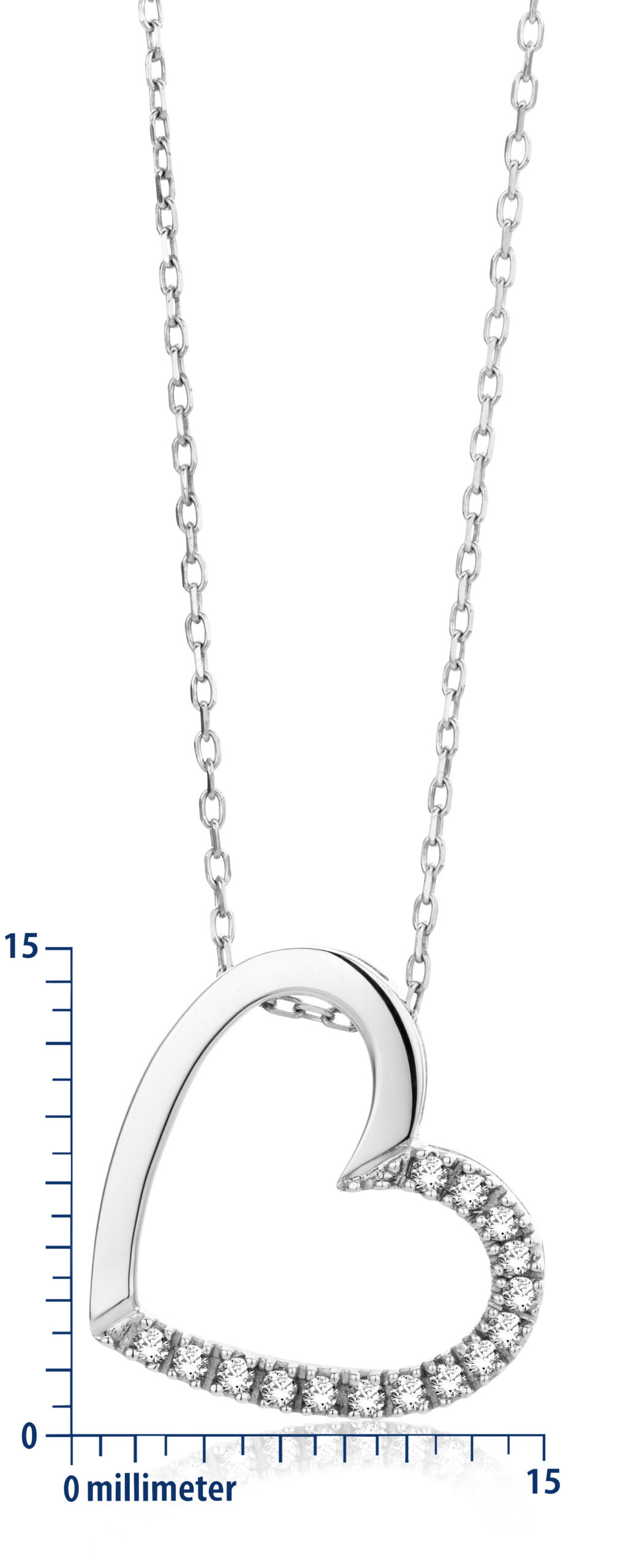 Miore Collana Oro Bianco 9Kt Senza Pietra