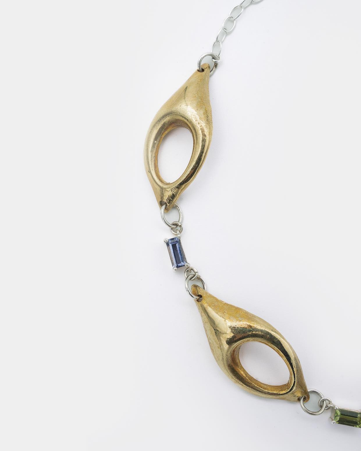 Voodoo Jewels Bold Shapes Leda Collana Bronzo Baguette