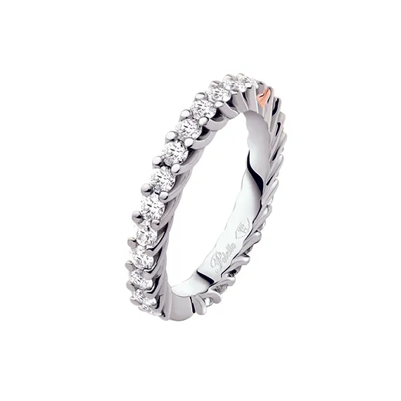 Polello Anniversario 50 Anello Eternelle Platino