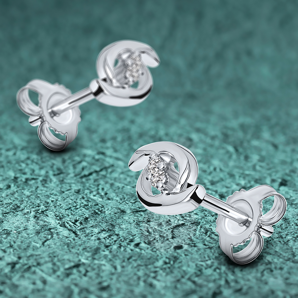 Miore Earrings Orecchini Oro Bianco 9KT 375
