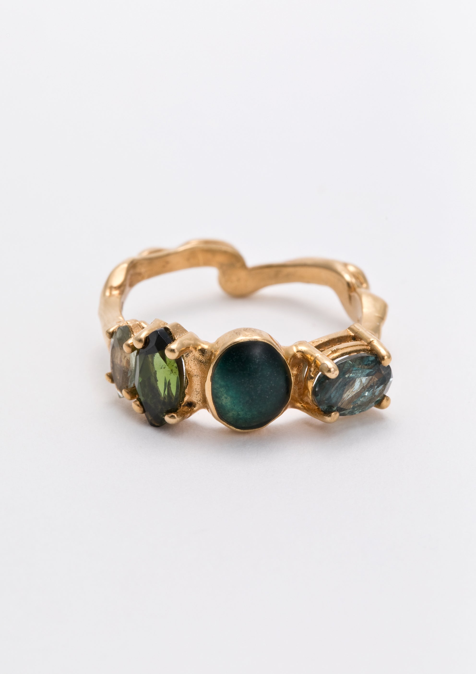 Voodoo Jewels Bold Shapes Radhika anello tormalina oro