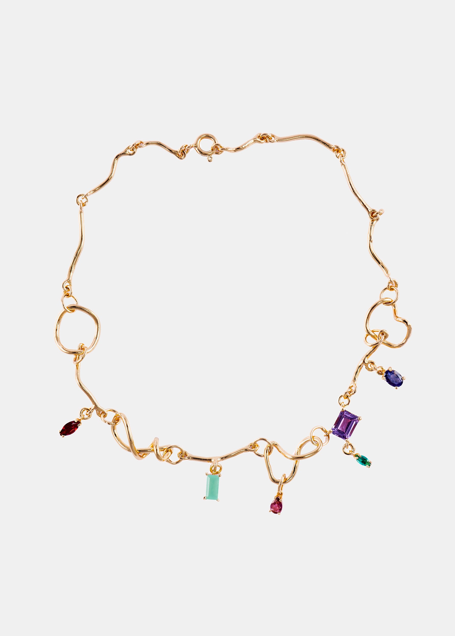 Voodoo Jewels Bold Shapes Sayula collana bronzo dorato charms