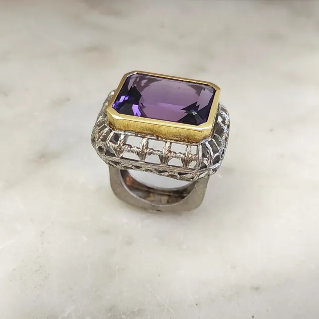 Anna Gioielli Jolly Jewels Anello Oro Ametista 29 ct Argento