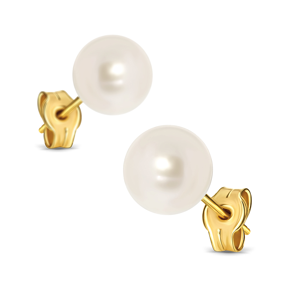 MIORE Orecchini Oro Giallo 375 Perla d'Acqua Dolce