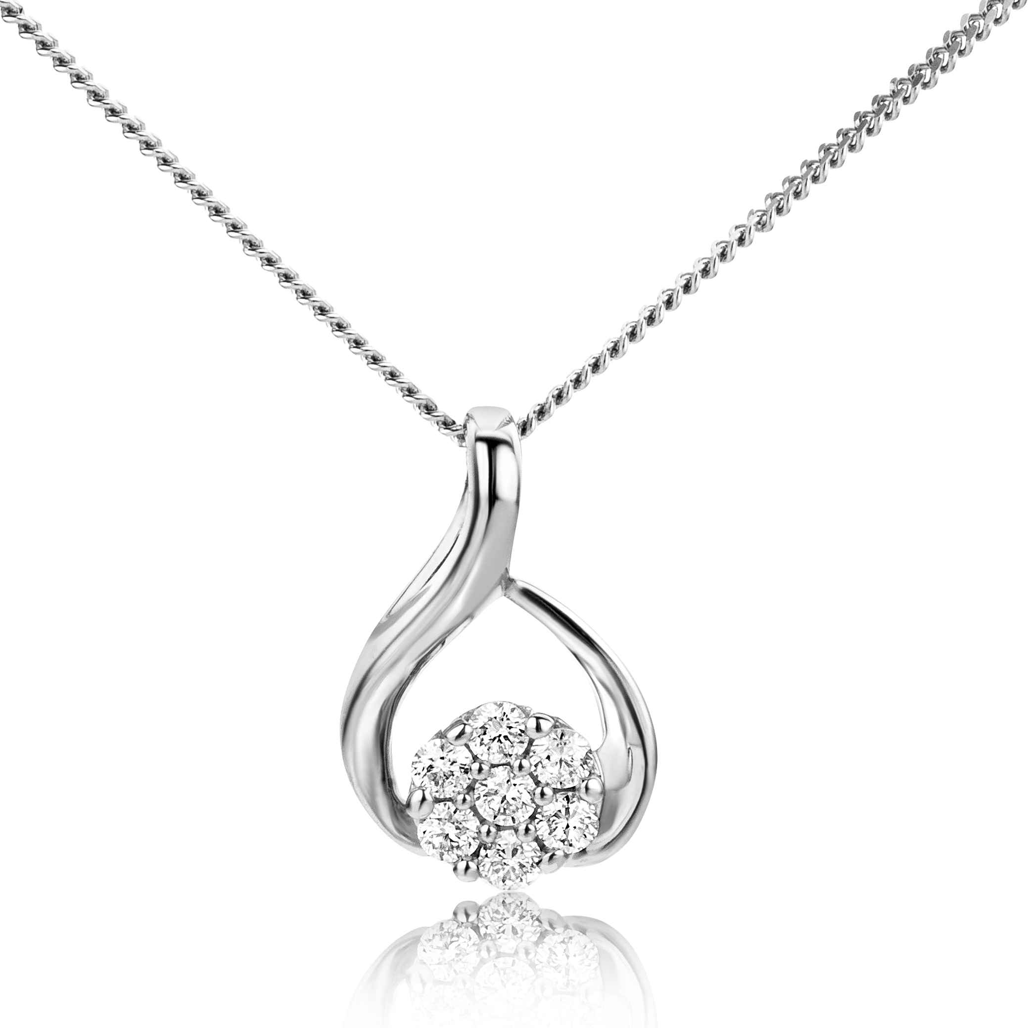 Miore Necklace Collana Oro Bianco 9KT Catena Semplice