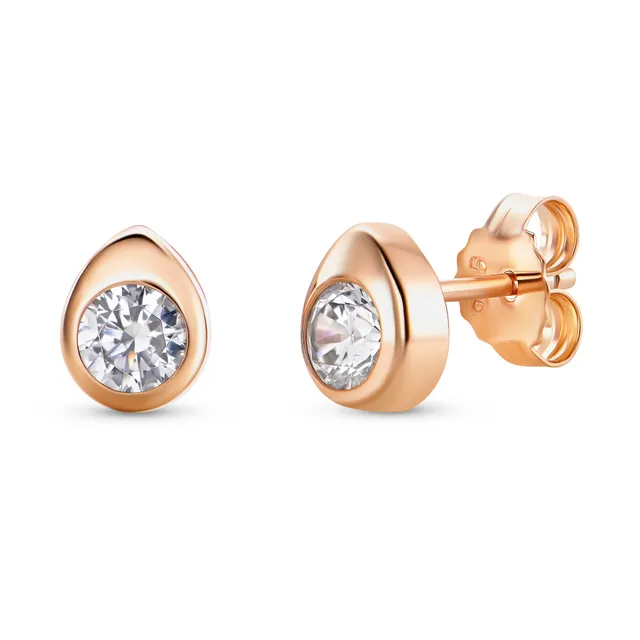 MIORE Orecchini argento 925 zirconia bianca